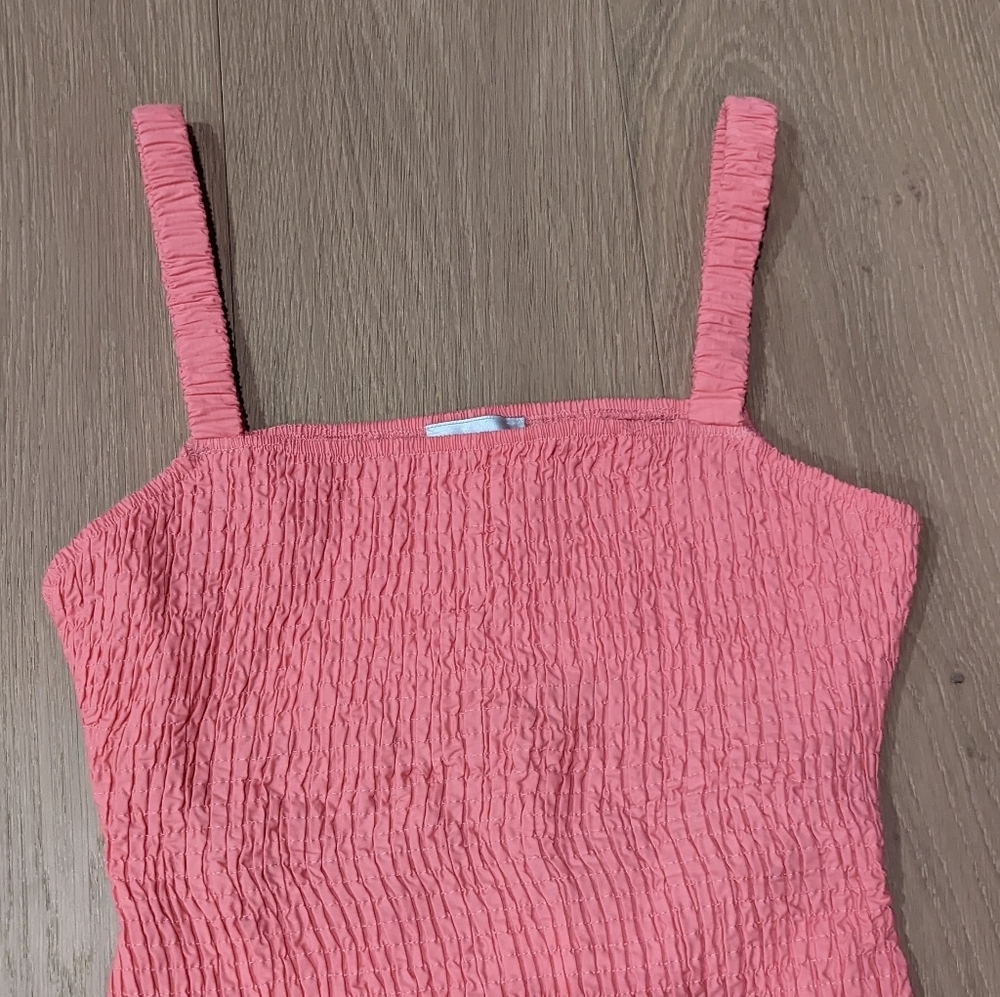 Pink Ruffled Smocked Mini Dress - Picture 7 of 7
